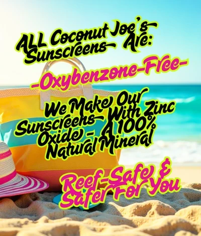 Coconut Joe's SPF 30 Mineral Sunscreen Made with 100% Natural Zinc Oxide - Oxybenzone Free