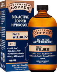 Natural Immunogenics Sovereign Copper  Bio-Active Copper Hydrosol Daily Wellness Supplement - Twist Top 16 fl oz 