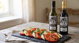 Caprese Salad with Basil Olive Oil and Four Leaf Balsamic