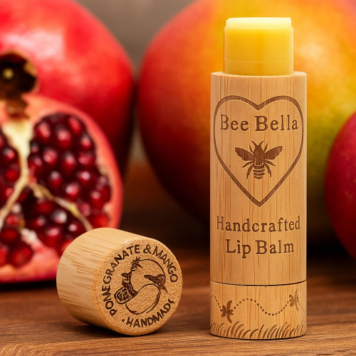 Fezziwig's Branded Bee Bella Lip Balm- Pomegranate Mango