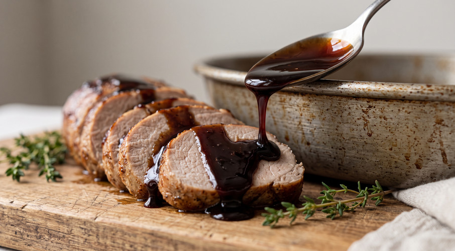 Fig Balsamic Glazed Pork Tenderloin
