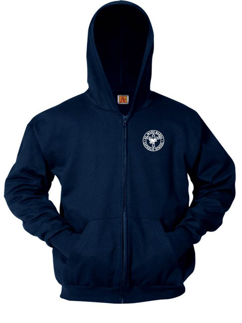 Full Zip Hooded Fleece Sweatshirt - SMB
