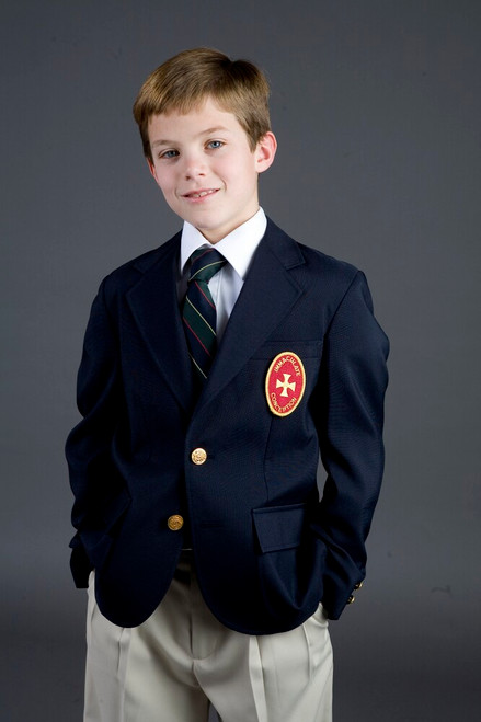 Youth Single Breast Blazer in Black w/MIT Logo