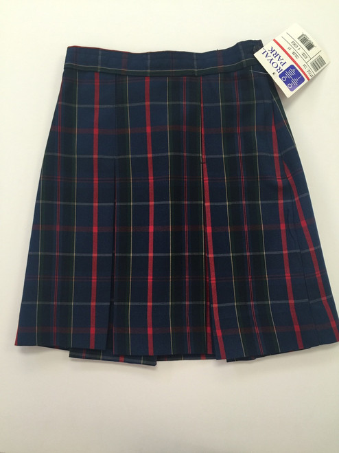 Girls Box 3 Pleat Plaid Skirt - TPA