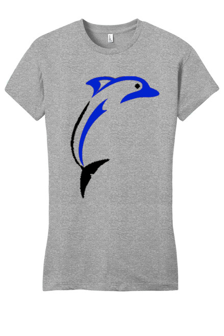 Girls Gray PE Shirt with PE Logo - Dobson