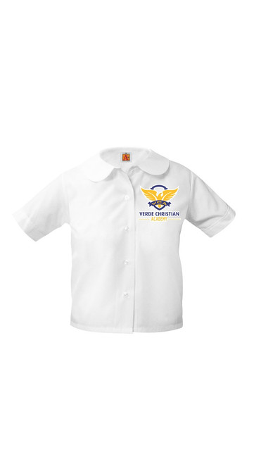 Blouse -Peter Pan Short Sleeve w/Verde Logo