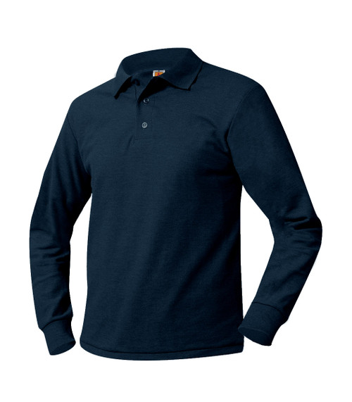 Pique Long Sleeve Polo Shirt