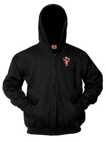 Full Zip Hooded Fleece Sweatshirt - Mesa Christian Acad