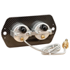 Longacre Sprint Car 2 Gauge OP-WT Carbon Fiber Panel w. Sportsman™ Oil Press, Water Temp (52-44421)