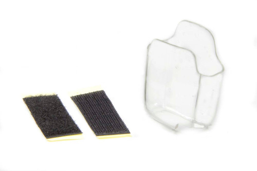 Radio Receiver Holder, Hook and Loop Helmet Mount, Plastic, Clear, Raceceiver Radio Receivers.