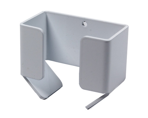 Tire Pressure Gauge Holder, Wall Mount, Aluminum, White Powder Coat, 3-1/2 in Max OD Tire Gauges.