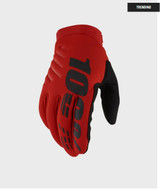 100% Brisker Cold Weather Glove - RED - Size M 