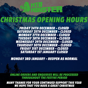 ​Christmas Opening Hours - MTB Monster