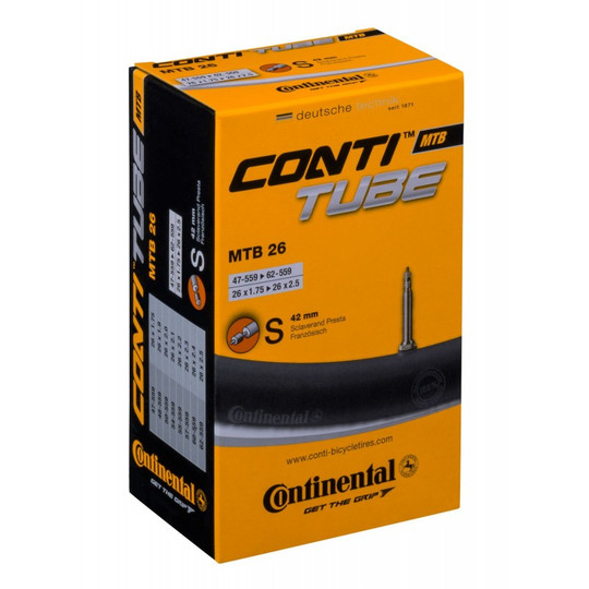 Continental MTB Tube - Presta 42mm Valve 26" x 1.75 - 2.50