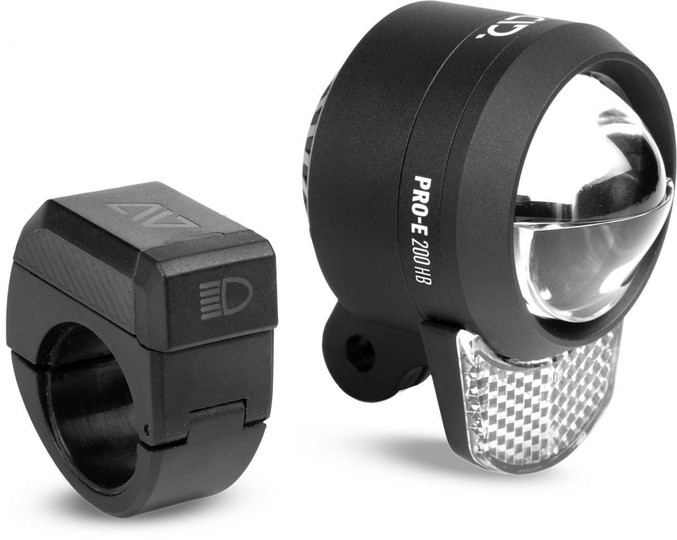 Acid E-Bike Front Light Pro-E 200 High Beam X-Connect - Black