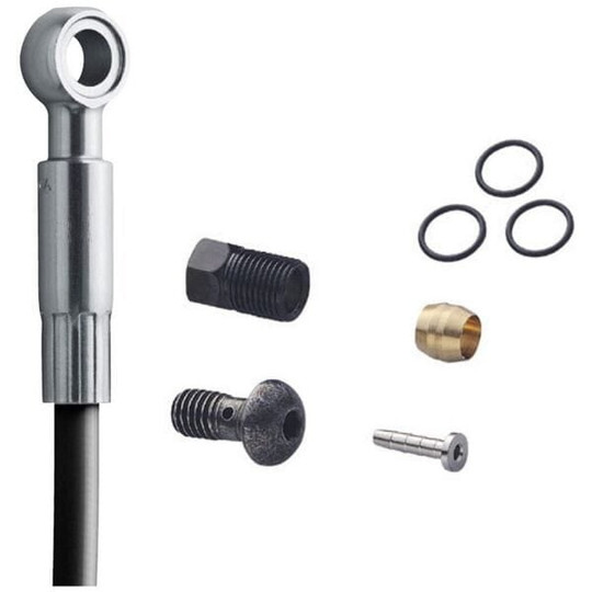 Shimano XT Disc Brake Hose - Long Straight Banjo - Rear 1700mm - Black