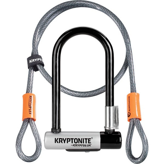 Kryptonite Kryptolock Mini U-Lock with 4ft Flex & Flexframe Bracket 