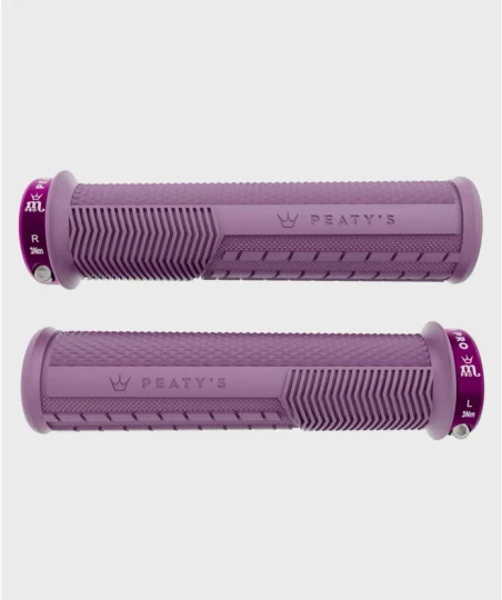 Peaty's Monarch Pro Knurl Grips Thick - Plum