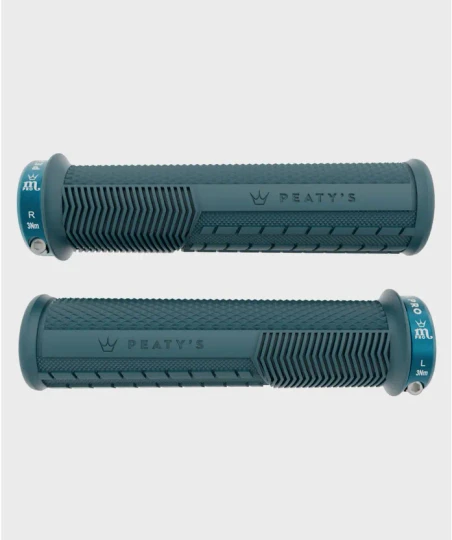 Peaty's Monarch Pro Knurl Grips Thick - Storm Blue