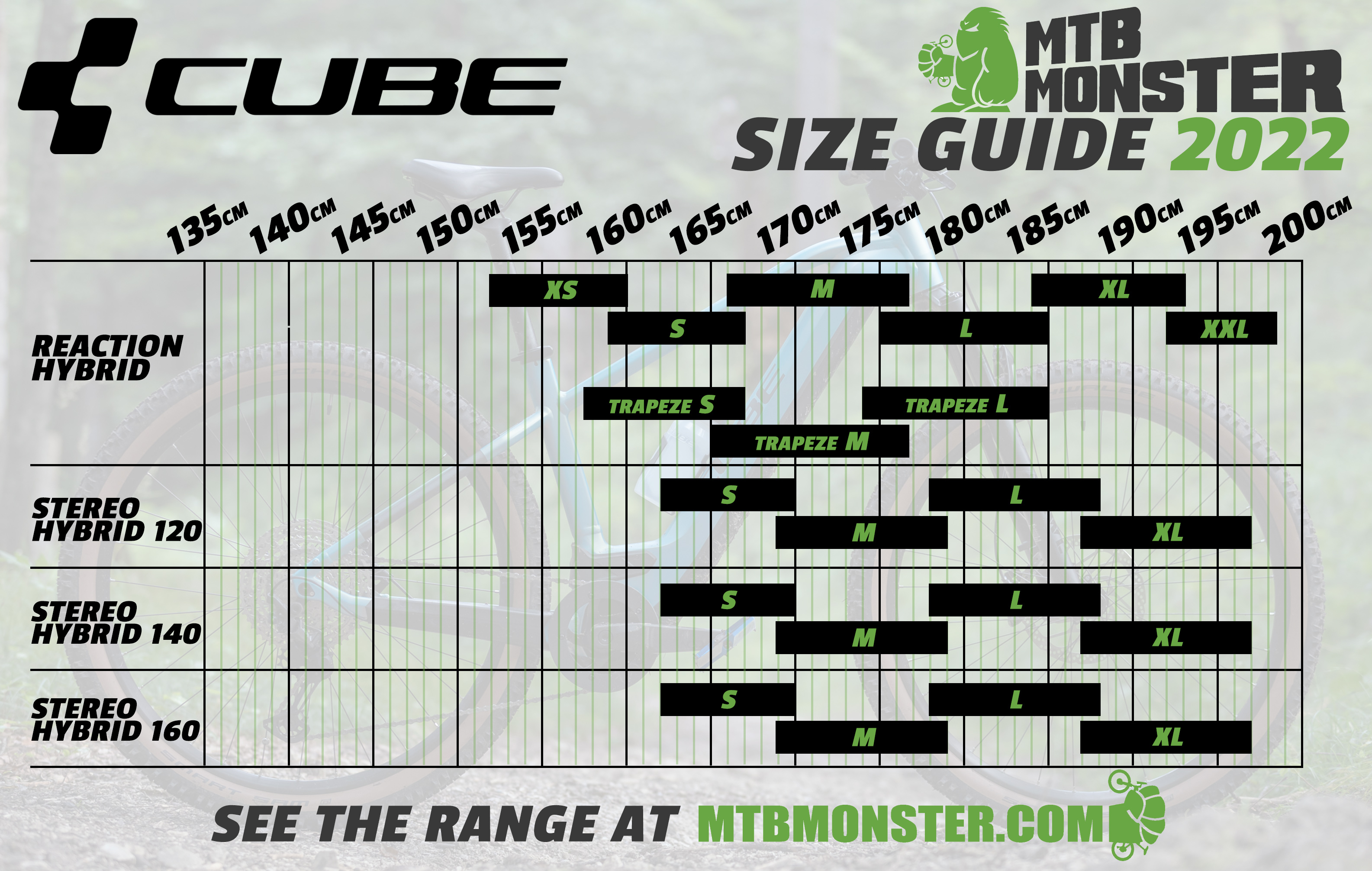 Fuji Bike Size Chart