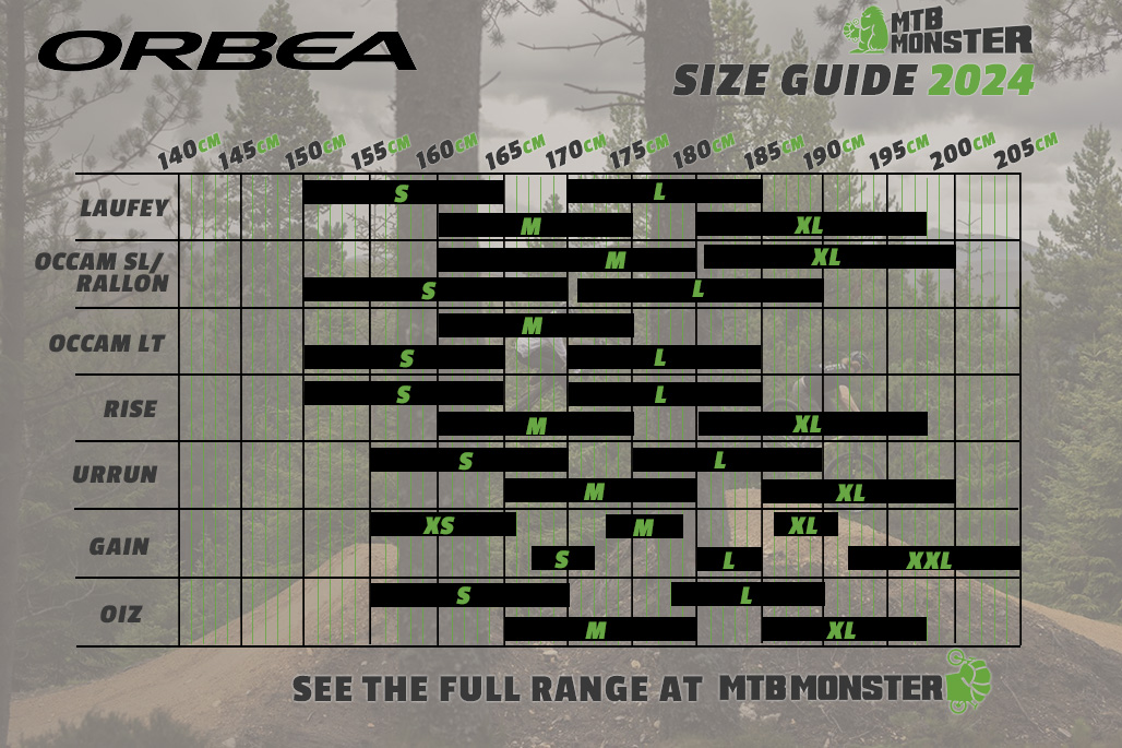 Orbea mtb sales size guide