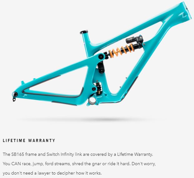 Yeti SB165 T-Series Frame Raw 2020