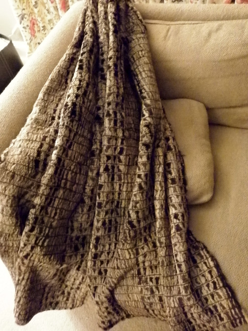 Real sheared rabbit fur throw Genuine