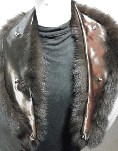Real fox fur collar