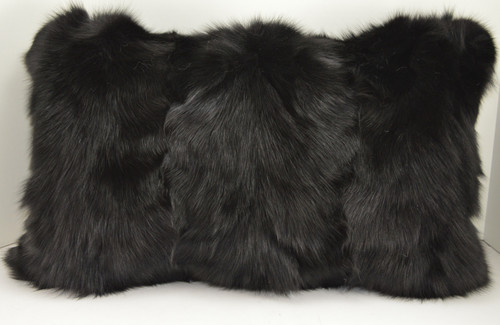 Black Fox Sections Fur Pillow Real New Men Women Genuine Authentic