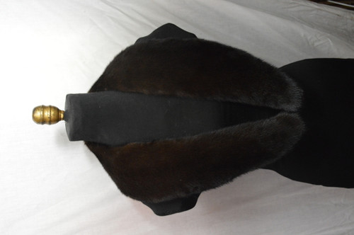 real Mahogany brown mink fur collar