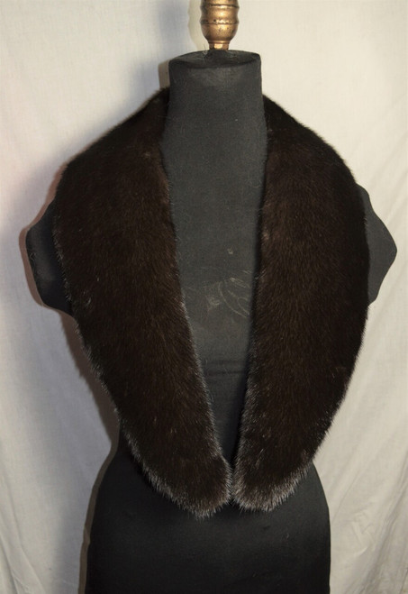 real Mahogany brown mink fur collar