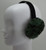 Real Sheared Rabbit Dyed Green Cheetah Fur Earmuffs New