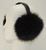 Black fox earmuffs leather band