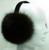 Dark brown fox fur earmuffs