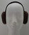 Real brown mink fur earmuffs