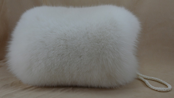 White fur hand muff  wedding