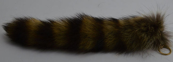 Real American Raccoon tail Fur Key Chain New