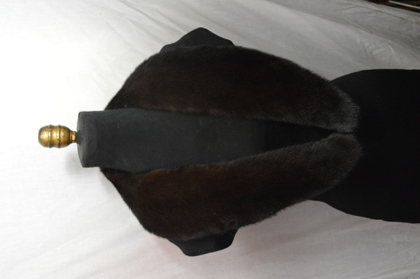 real Mahogany brown mink fur collar