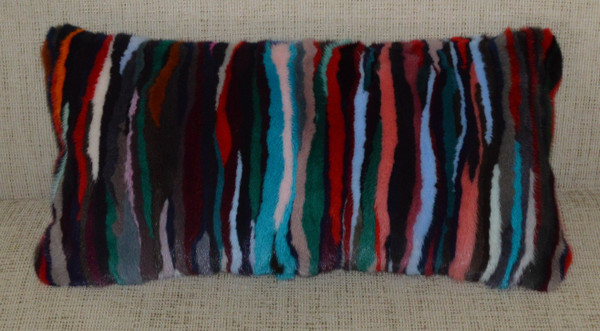 Genuine Mink Fur Sections pillow 