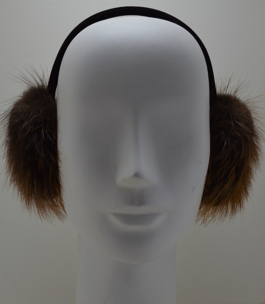 Real long hair beaver earmuffs
