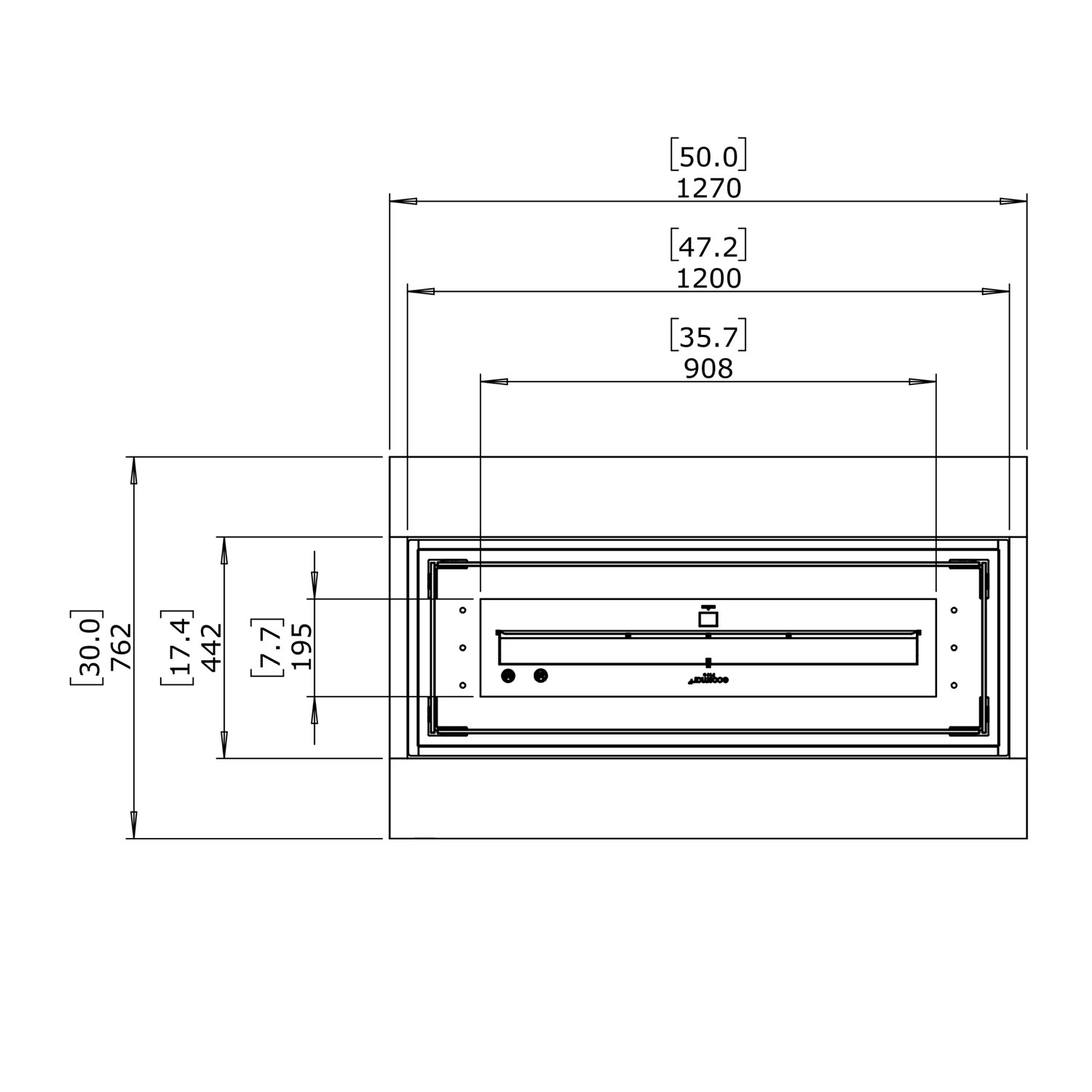 EcoSmart Cosmo Fire Pit Dimensions