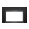 Charcoal Small 4 Sided Faceplate on Black Small 3 Sided Backerplate for Oakville Fireplace Inserts - Napoleon