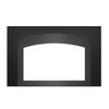 Charcoal Small Arched 4 Sided Faceplate on Black Small 3 Sided Backerplate for Oakville Fireplace Inserts - Napoleon