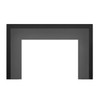 Gun Metal Large 3 Sided Faceplate on Black Small 3 Sided Backerplate for Oakville Fireplace Inserts - Napoleon