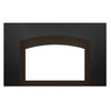 Copper Small Arched 4 Sided Faceplate on Black Medium 3 Sided Backerplate for Oakville Fireplace Inserts - Napoleon