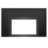 Charcoal Small 4 Sided Faceplate on Black Large 3 Sided Backerplate for Oakville Fireplace Inserts - Napoleon