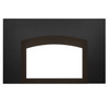 Copper Small Arched 4 Sided Faceplate on Black Large 3 Sided Backerplate for Oakville Fireplace Inserts - Napoleon