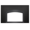 Charcoal Small Arched 4 Sided Faceplate on Black Large 3 Sided Backerplate for Oakville Fireplace Inserts - Napoleon
