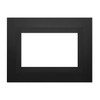 Black Small 4 Sided Faceplate on Black Large 4 Sided Backerplate for Oakville Fireplace Inserts - Napoleon