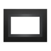 Charcoal Small 4 Sided Faceplate on Black Large 4 Sided Backerplate for Oakville Fireplace Inserts - Napoleon